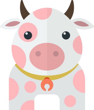 Arka planda izole edilmiş en az düzeyde süt ineği çizimi