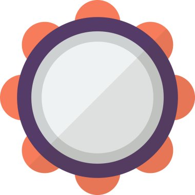 Üst görünüm illüstrasyonundan davullar arka planda izole edilmiş minimal şekilde