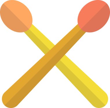 davul çubukları illüstrasyonunu arka planda en az izole edilmiş şekilde gösterir