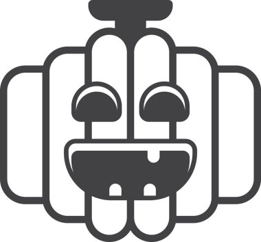 Arka planda en az izole edilmiş haliyle Cadılar Bayramı kabağı illüstrasyonuName