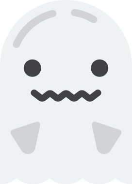 Arka planda çok az izole edilmiş şirin hayalet ve kafatası çizimi