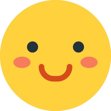 Arkaplanda en az izole edilmiş şekilde gülen surat emoji illüstrasyonu