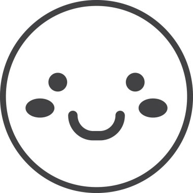 Arkaplanda en az izole edilmiş şekilde gülen surat emoji illüstrasyonu