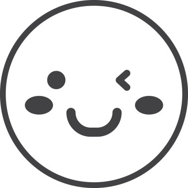 Arkaplanda en az izole edilmiş şekilde gülen surat emoji illüstrasyonu