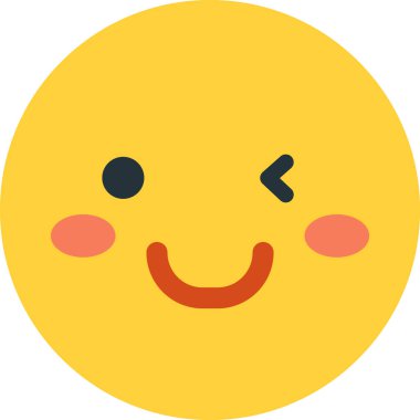 Arkaplanda en az izole edilmiş şekilde gülen surat emoji illüstrasyonu