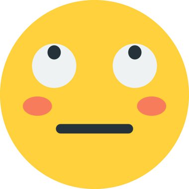 arkaplanda en az izole edilmiş yüz emoji illüstrasyonu