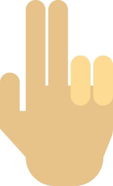 Arka planda asgari biçimde izole edilmiş iki parmak çizimi