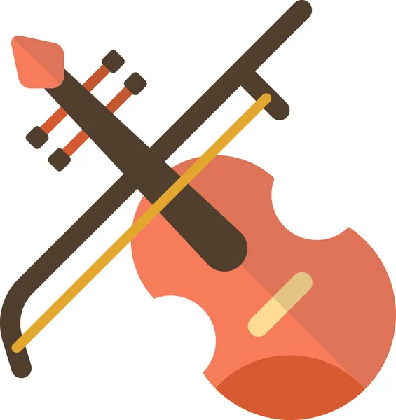 Violin Illustration Minimal Style Isolated Background — Stock Vector