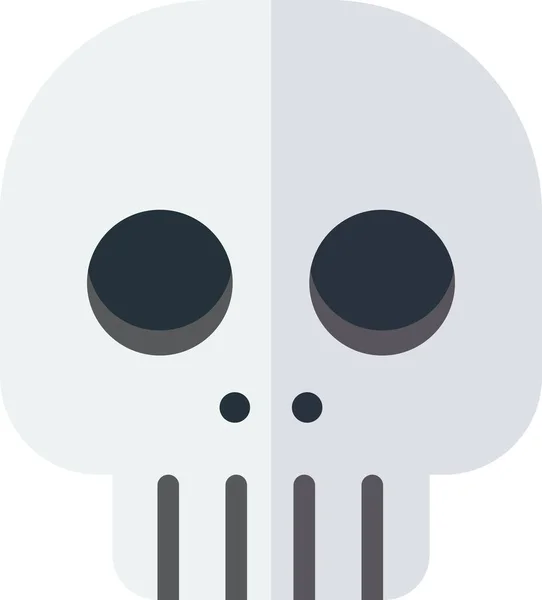 Cute Ghost Skull Illustration Minimal Style Isolated Background — Vector de stock