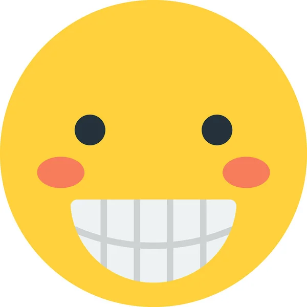 Smiley Face Emoji Illustration Minimal Style Isolated Background — Image vectorielle