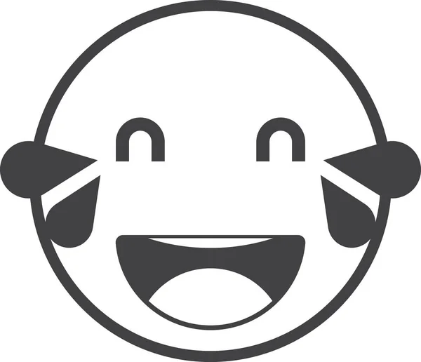 Smiley Face Emoji Illustration Minimal Style Isolated Background — Stock Vector