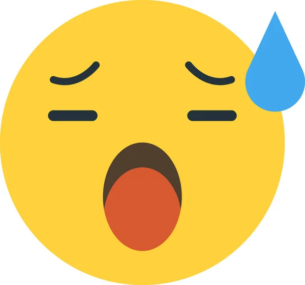 Sick Face Emoji Illustration Minimal Style Isolated Background — Stock Vector