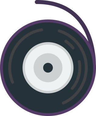 arkaplanda minimal biçimde izole edilmiş film kasedi illüstrasyonu