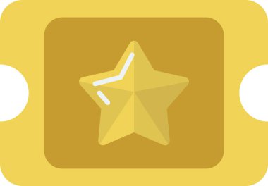 Arka planda izole edilmiş minimal stil yıldız illüstrasyonlu sinema biletleri