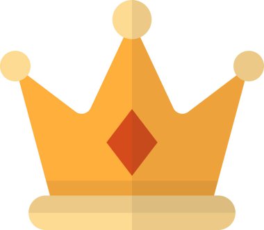 arkaplanda asgari biçimde izole edilmiş taç illüstrasyonu