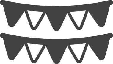 parti bayrak illüstrasyonu arka planda asgari biçimde izole