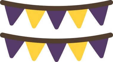 parti bayrak illüstrasyonu arka planda asgari biçimde izole