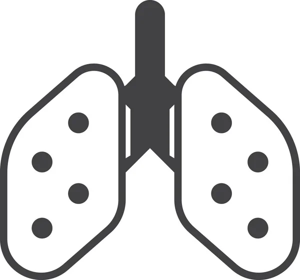 Lungs Virus Illustration Minimal Style Isolated Background — Διανυσματικό Αρχείο