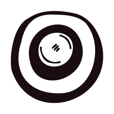 El çizimi güneş şapkası arka planda izole edilmiş.