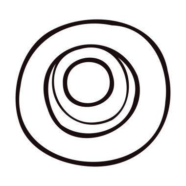 El çizimi güneş şapkası arka planda izole edilmiş.