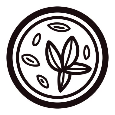 Yukarıdan çizilmiş el çorbası arka planda izole edilmiş.