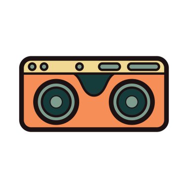 El çizimi kaset karalama biçimi arkaplanda izole