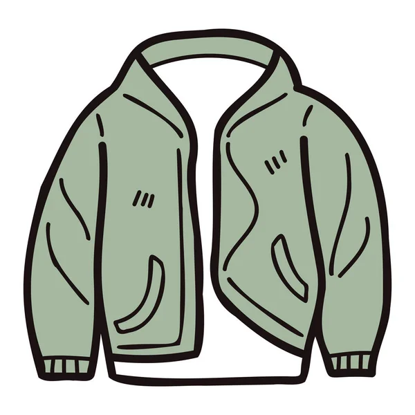 Mão Desenhado Bonito Jaquetas Para Homens Estilo Doodle Isolado Fundo —  Vetores de Stock
