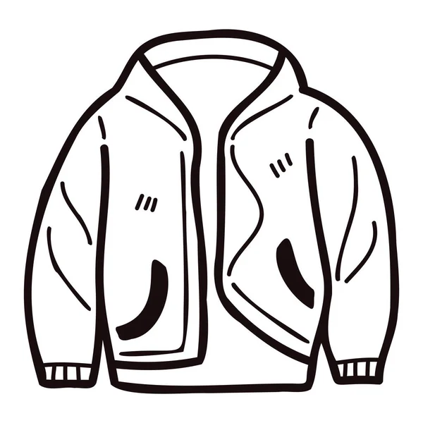 Рука Мальовані Милі Куртки Чоловіків Каракулі Стилі Ізольовані Фоні — стоковий вектор