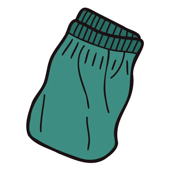 Handgezeichnete Shorts Für Männer Doodle Stil Isoliert Auf Hintergrund — Stockvektor
