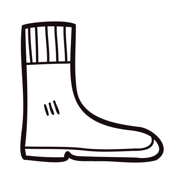 Χέρι Σχεδιασμένο Χαριτωμένο Μπότες Στυλ Doodle Απομονώνονται Στο Παρασκήνιο — Διανυσματικό Αρχείο