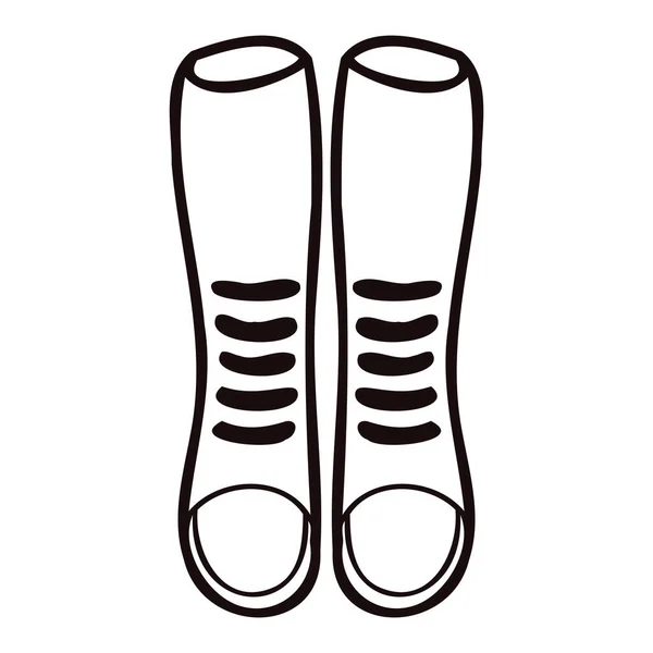 Hand Drawn Cute Boots Doodle Style Isolated Background — Stock Vector