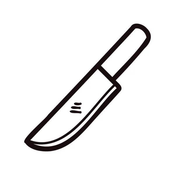 Ręcznie Rysowane Nóż Stylu Doodle Izolowane Tle — Wektor stockowy