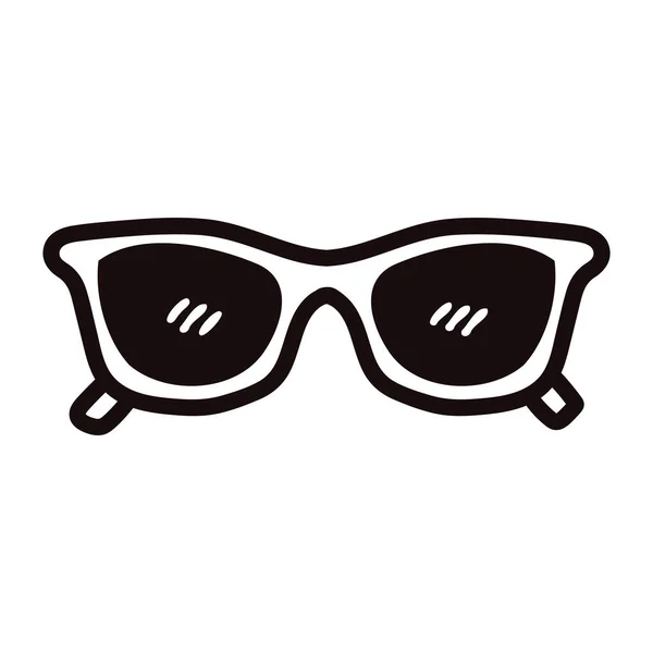 Hand Ritade Solglasögon Doodle Stil Isolerad Bakgrund — Stock vektor