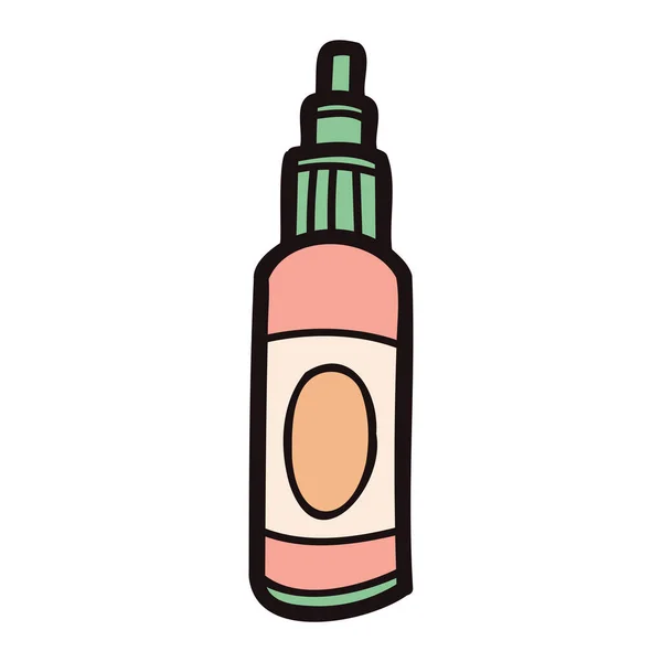 Botella Dibujada Mano Estilo Doodle Aislada Sobre Fondo — Archivo Imágenes Vectoriales