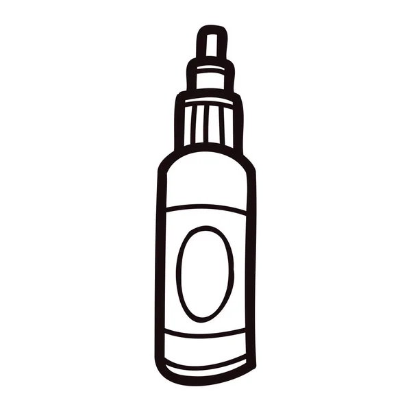 Bottiglia Disegnata Mano Stile Doodle Isolata Sullo Sfondo — Vettoriale Stock