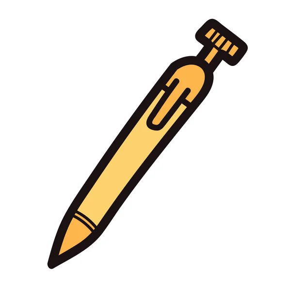 背景に独立したドードル式の手描きペン — ストックベクタ