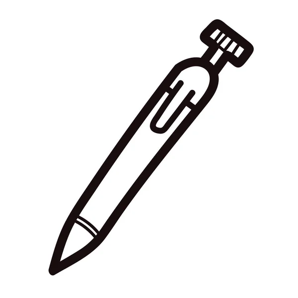 背景に独立したドードル式の手描きペン — ストックベクタ