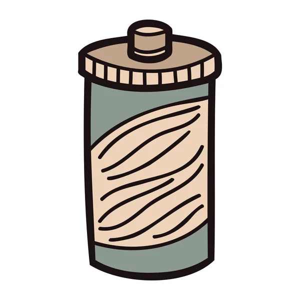 Бутылка Нарисованная Вручную Стиле Каракулей Заднем Плане — стоковый вектор