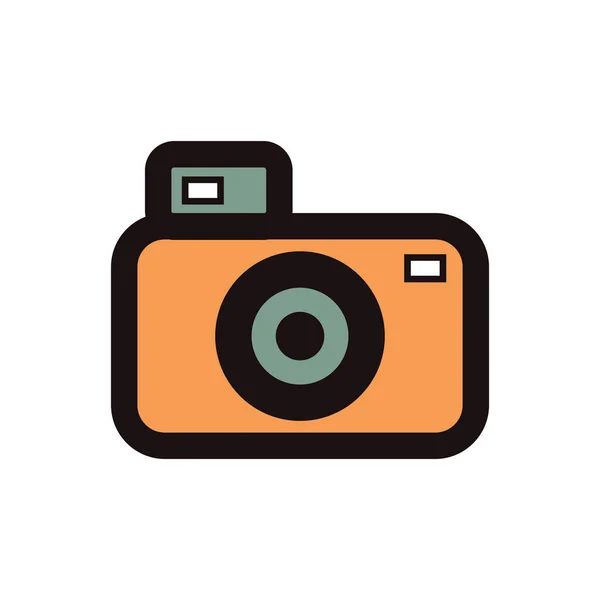 Χειροποίητη Ψηφιακή Φωτογραφική Μηχανή Στυλ Doodle Που Απομονώνεται Φόντο — Διανυσματικό Αρχείο
