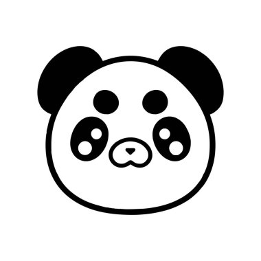 El çizimi arkaplanda karalama tarzında şirin panda