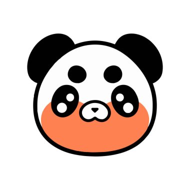 El çizimi arkaplanda karalama tarzında şirin panda