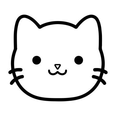 Hand Drawn cute cat in doodle style isolated on background clipart