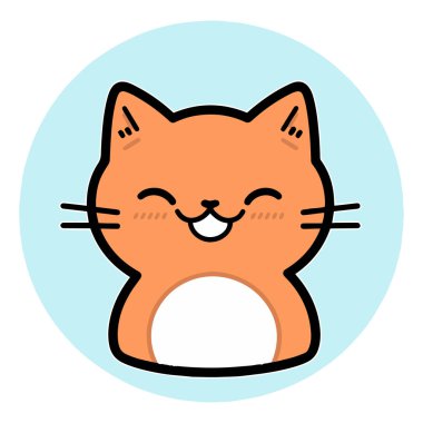 El çizimi arkaplanda karalama tarzında şirin bir kedi