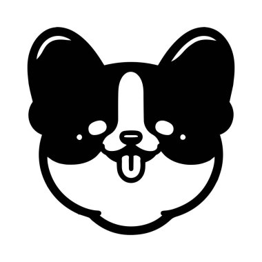 El çizimi arkaplanda karalama tarzında şirin bir köpek