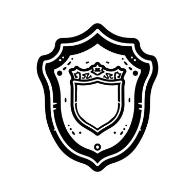 Arkaplanda izole edilmiş düz çizgi sanat tarzında vintage logo