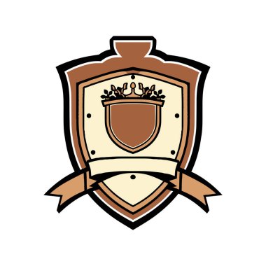 Arkaplanda izole edilmiş düz çizgi sanat tarzında vintage logo