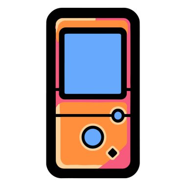 Düz çizgili akıllı telefon arka planda izole edilmiş