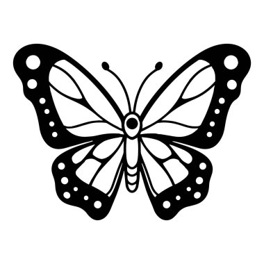 El Kelebeği karalama stilinde arka planda izole