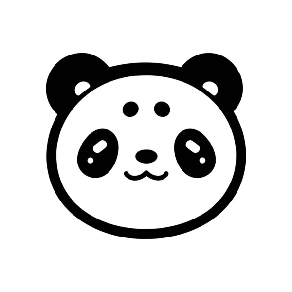 Kézzel Rajzolt Aranyos Panda Firka Stílusban Elszigetelt Háttérben — Stock Vector