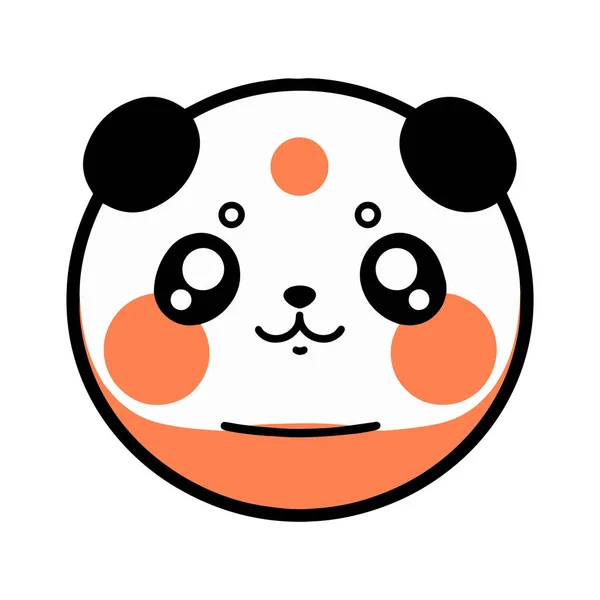 Handgezeichneter Süßer Panda Doodle Stil Isoliert Auf Hintergrund — Stockvektor